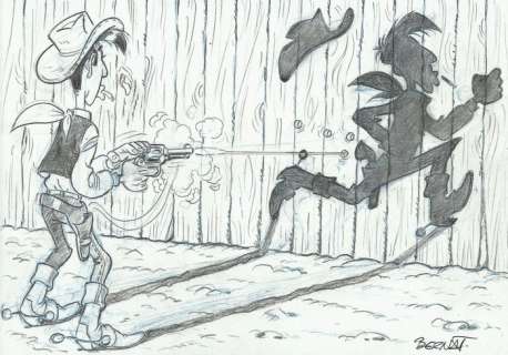 Bernat - Original drawing - Lucky Luke | Catawiki