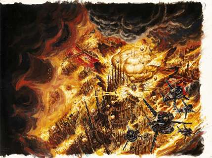 Olivier Ledroit - Requiem Chevalier Vampire T10 – Double planche originale pages 40-41