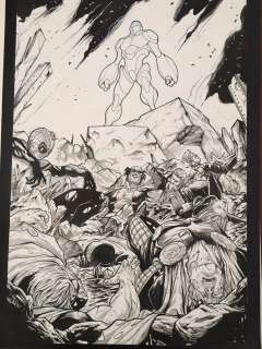 Stefano Caselli - AVENGERS #16 PAGE 20 SPLASH PAGE (STEFANO CASELLI ART)