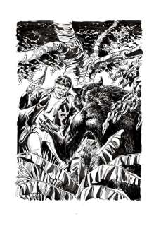 Roberto Diso - Mister No n. 332 - R. Diso - Cover Originale "Birmania misteriosa" - Page volante - (2003)