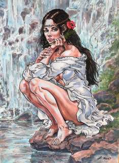 Kas | Kas - Dessin original couleur - Les Sans-Visages - Feya - (2018) | Catawiki