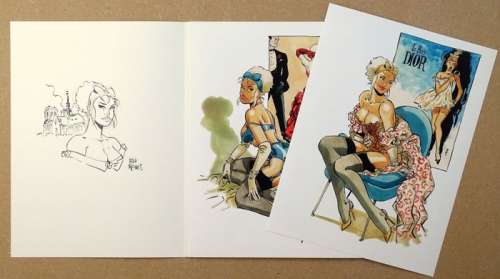 Félix Meynet | Pin Up - Portfolio Il était sept fois n°17 + dédicace de Notre Dame de Paris - Page volante - EO | Catawiki