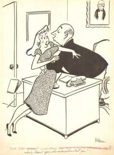 Bo Brown - boss hitting on secretary gag - humorama 1960