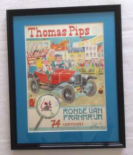 Buth (Leo de Budt) | Thomas Pips - Originele inkleuring cover - Thomas Pip 3 - Ronde van Frankrijk - Page volante - (1980) | Catawiki