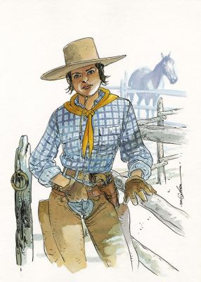 R.M. Guera | “Gun Girl: Brunette” – Illustrazione | Cart Gallery