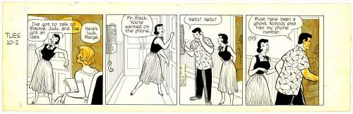 Frank King | King – Gasoline Alley Original Daily Strip Art 10/12/1956 NO RESERVE! | Russ Cochran