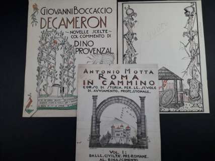 Bruno da Osimo | Bruno Da Osimo - Decameron - 2x Originali di Copertina e 1 Frontespizio - Page volante | Catawiki