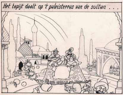 Laudy, Jacques | Hassan et Kaddour - Le voleur de Bagdad / De dief van Bagdad - Planche originale (planche 51) - Avec album de luxe - Cartonné - EO - (1948/2021) | Catawiki