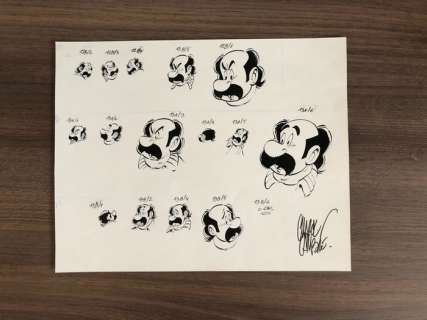 Charel Cambré | Kiekeboe - Originele tekening Charel Cambré - kopjes Marcel Kiekeboe - Page volante | Catawiki