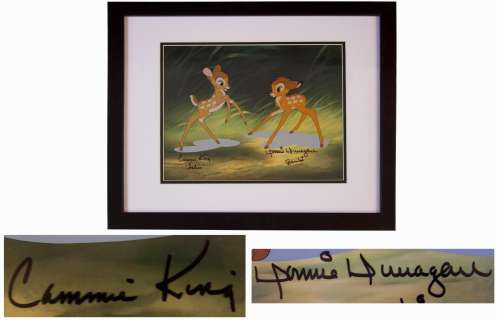 Disney Limited Edition Sericel of ’’Bambi and Faline’’ -- Signed by the Actors Who Voiced Bambi and Faline From the Original ’’Bambi’’ Film | Nate Sanders