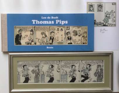 De Budt, Leo (Buth) | Thomas Pips - Originele strook met bijbehorend album - "Thomas Pips gags Deel 3" - Oplage: 46 ex. - Page volante - (1947/2006) | Catawiki