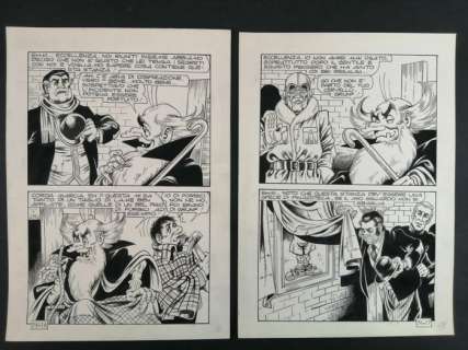 Paolo Piffarerio, Luigi Corteggi, Bunker | Alan Ford - Mi Ricordo Cheâ€¦ - 2x tavole originali - Page volante - (1975) | Catawiki