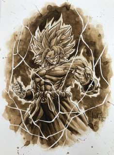 Juapi Coffee Artist | Original Coffee Painting - BROLY SAIYAN (Dragon Ball) (2021) | Catawiki