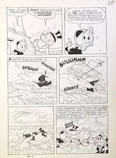 Massimo de Vita | Topolino #899 - Massimo De Vita: Zio Paperone e l’operazione Zukkador - Pagina 39 - Tavola 37 - Page volante - Exemplaire unique | Catawiki