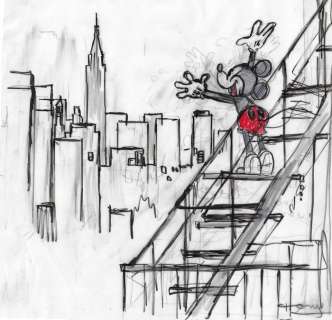 Tony Fernandez, Disney Artist | Mickey & Minnie In The City - Original Sketch - Tony Fernandez | Catawiki