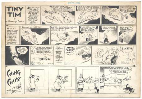 Stanley Link | Link - TINY TIM & CHING CHOW Sunday Page (9/10/1944) | Russ Cochran