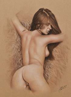 Denis Prenzel | Denis Prenzel - Original drawing - Pin-up - Mia - Size: 30 x 40 cm. | Catawiki