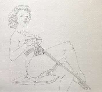 Giovanna Casotto | Giovanna Casotto - illustrazione originale a matita 25x35 - firmata - Page volante (2021) | Catawiki