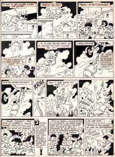 Bob de Moor | De Moor, Bob - Originele pagina (p.36) - Johan et Stephane / Oncle Zigomar / Snoe en Snolleke - l’Espion Jaune / De Gele Spion - (1954) | Catawiki