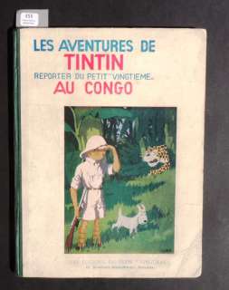 Â«Tintin au CongoÂ». Edition du Petit Vingtième 1931. Album en noir et blanc. | Tessier Sarrou
