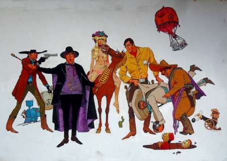 Robert McGinnis - ‘The Great Bank Robbery‘ Large Movie Poster Painting (1969)