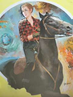 Carlo Jacono | Giallo #1776 - Jacono - original cover " Tempesta al Rancho Rio" di G. E Berhart. - Page volante - Exemplaire unique | Catawiki