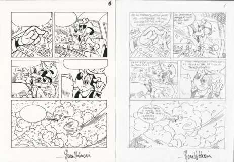 Lara Molinari | I Classici di Walt Disney seconda serie #519 - Lara Molinari - tavola originale + preparatorio "Indiana Pipps, alla Ricerca della CiviltÃ  Perduta" - Page volante - Exemplaire unique - (2020) | Catawiki