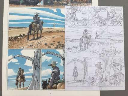 Hermann | Hermann - Planche originale crayonnée - Duke T4 - La Dernière fois que j’ai prié - (2020) | Catawiki