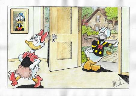 Millet | Millet - Original drawing - DIN A3 - Donald & Daisy Duck | Catawiki