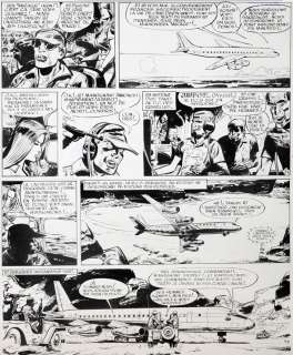 Jijé | Tanguy et Laverdure, planche n°4 Ã  l’encre d… | Millon