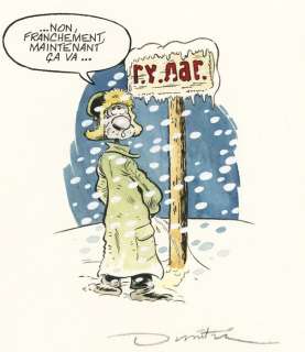 Dimitri | Dimitri - Dessin original couleur - Le Goulag T11 - Exocet nous voilÃ  ! - Page titre - (1991) | Catawiki