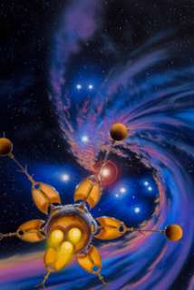  - Chris Moore (British, b. 1947)
 Nova paperback cover, 2001
 Acrylic on board
 17-1/2 x 11-3/4 inches (44.5 x 29.8 cm) (s...