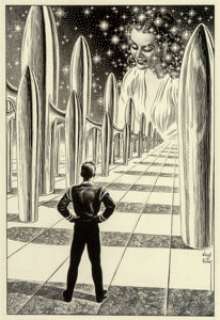  - Virgil Finlay (American, 1914-1971)
 The Door, Universe Science Fiction interior illustration, March 1954
 Ink on paper...