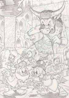Julian Jordan | Julian Jordan - Ducktales - Scrooge McDuck - Minotaur’s Labyrinth - Size: 30 x 21 cm. A4 | Catawiki