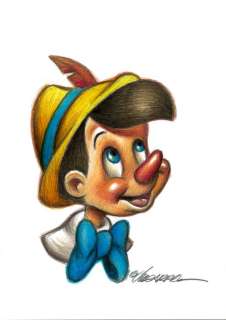 Joan Vizcarra | Pinocchio Portrait - Original Drawing - Joan Vizcarra - Pencil Artwork | Catawiki