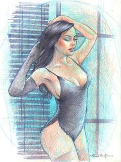 Thomas Du Caju | Thomas Du Caju - Originele tekening in kleur - Les ailes de l’espérance - Ruby | Catawiki