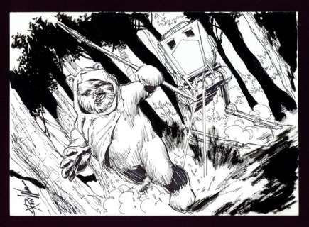 Battle of Endor Sketch by Ron Williams | mycomicshop.com