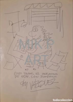 Dibujo original Manuel Vazquez Gallego comic By Vázquez