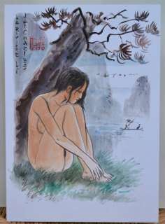 Charles, J.F. | Charles, J.F. - Crayonné aquarellé - Sur les bords de la rivière Li | Catawiki