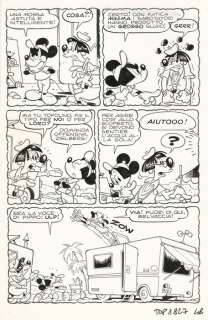 Massimo de Vita | Topolino #1827 - Massimo De Vita - tavola originale "Topolino e l’ultima Piramide ovvero: il Segreto di Atum-Ra" - Page volante - Exemplaire unique - (1990) | Catawiki
