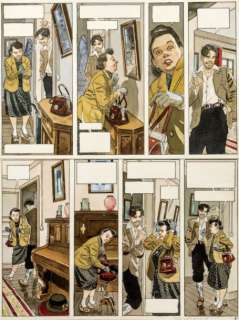 Gibrat Jean-Pierre | Â«Le SursisÂ» Planche en couleurs directes pour la si | Tessier Sarrou