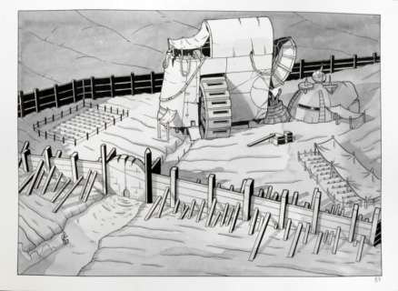 Cristina Durán / Miguel a. Giner | Dibujo Original Miguel Ángel Giner, Robot Inocente Pag 57 | Yojimbo Cómics