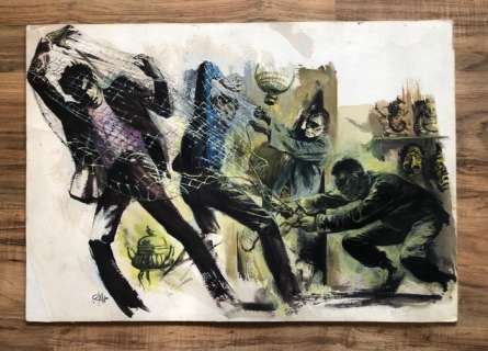 Follet, René | Follet, René - Peinture originale - L’Aile rouge contre Étoile Betelgeuse - (1966) | Catawiki