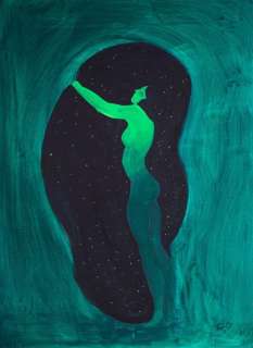 Grazia La Padula | Grazia La Padula Illustrazione originale - "Buio" - Acrilico - 50x70cm - (2021) | Catawiki