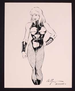 Jeff de los Santos - Black Canary Sketch by MC Wyman with Inks