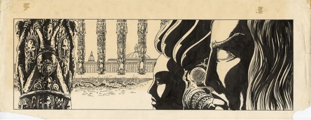 PHILIPPE DRUILLET - Planche originale découpée d’Elric le Nécromancien – P09