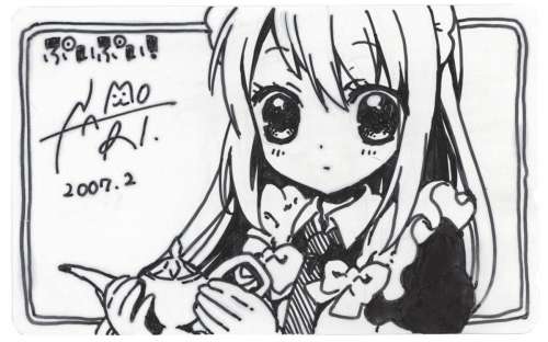 A forest Hand-drawn illustration Signed calling card "Puipui!" | Mandarake (Big Web)