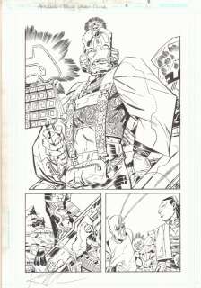 Al Milgrom, Keith Giffen - ambush bug: year none #2 p. 8 - mr. Nebula 1/2 splash - 2008 signed