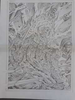 Giorgio Comolo | Giorgio Comolo Illustrazione originale - Silver Surfer e Galactus - Page volante - (2017) | Catawiki