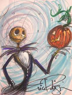 Eric Robison | The Nightmare Before Christmas - Jack Skellington - original colour study by Eric Robison - Page volante - (2002) | Catawiki